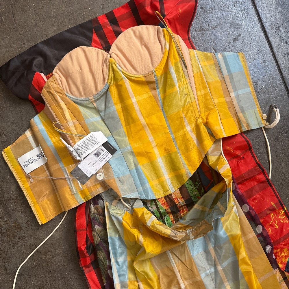 Vivienne Westwood 7,105$ !!! 2022 Andreas Kronthaler Silk Bus Stop Dress - Picture 13 of 16
